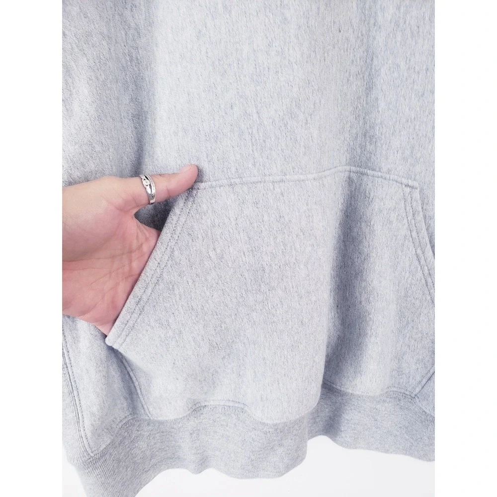 J. Crew Sportswear Heritage 14 oz Hoodie Gray Pullover Reverse Weave Style  XXL